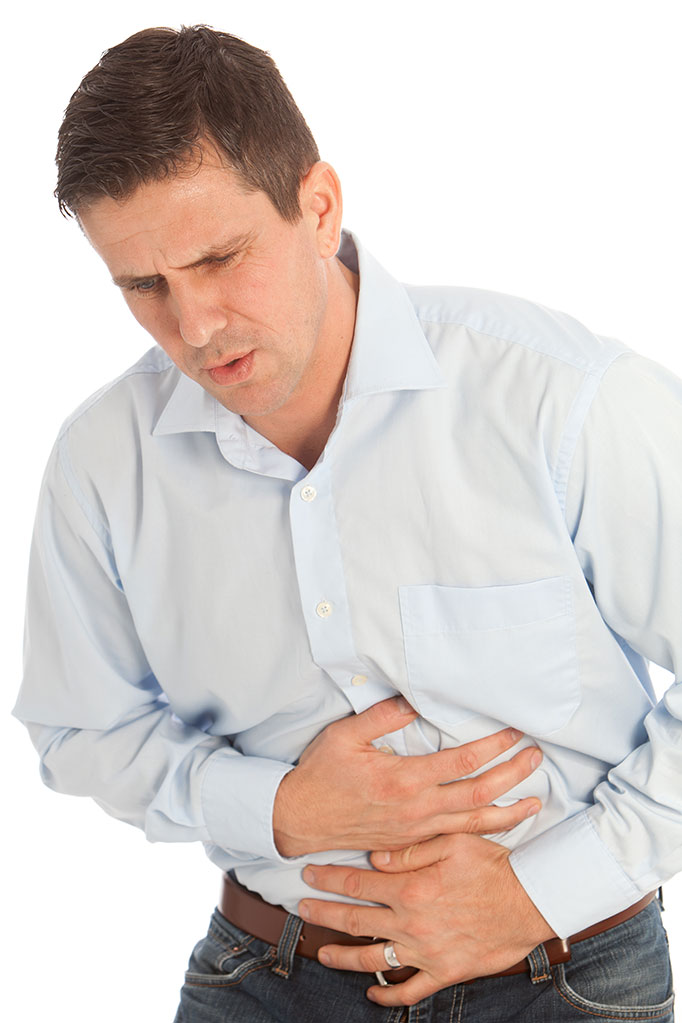 Man with stomach issues